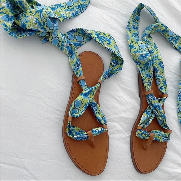 Anthropologie Scarf Gladiator Sandals - Picture 4 of 6